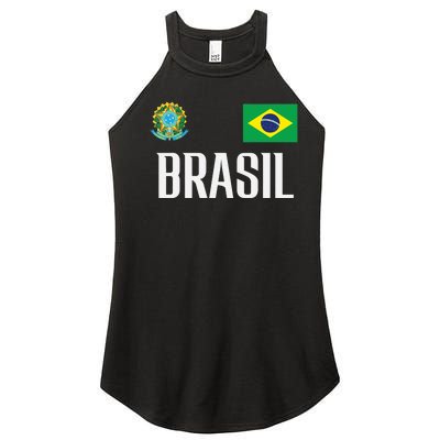 Brasil Flag Brazil Football Soccer Fan Women's Perfect Tri Rocker Tank