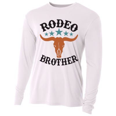 Brother First Birthday Cowboy Western Rodeo Party Matching Cooling Performance Long Sleeve Crew