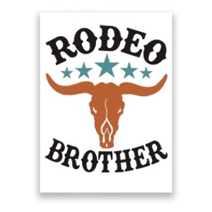 Brother First Birthday Cowboy Western Rodeo Party Matching Poster