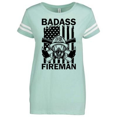 Badass Fireman Enza Ladies Jersey Football T-Shirt