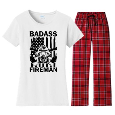 Badass Fireman Women's Flannel Pajama Set