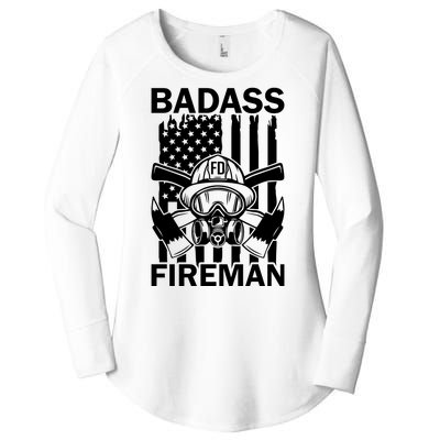 Badass Fireman Women's Perfect Tri Tunic Long Sleeve Shirt