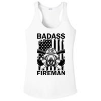 Badass Fireman Ladies PosiCharge Competitor Racerback Tank