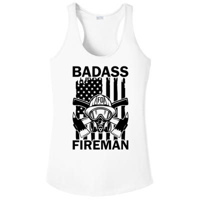 Badass Fireman Ladies PosiCharge Competitor Racerback Tank