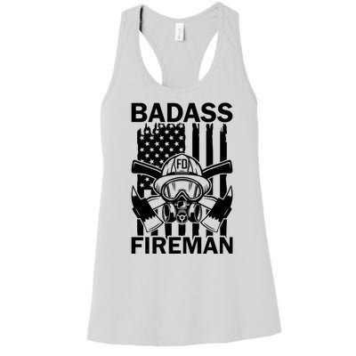 Badass Fireman Women's Racerback Tank