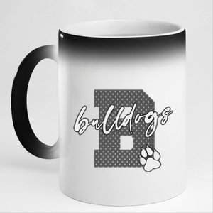 Bulldog Football Baseball Basketball Soccer Bulldogs 11oz Black Color Changing Mug