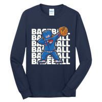 Baseball For Boy, Dabbing Baseball Player Tall Long Sleeve T-Shirt