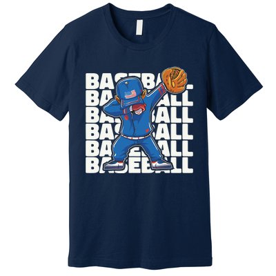 Baseball For Boy, Dabbing Baseball Player Premium T-Shirt