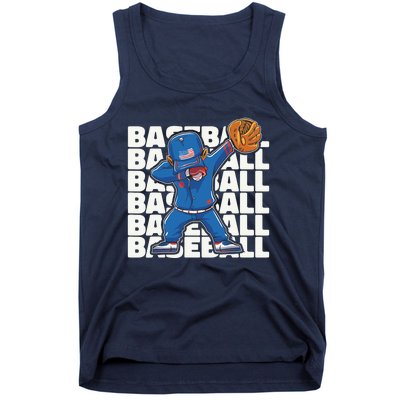 Baseball For Boy, Dabbing Baseball Player Tank Top