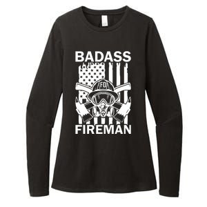 Badass Fireman Womens CVC Long Sleeve Shirt