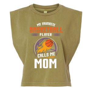 Basketball Fan Basketball Player Mom Mothers Day Basketball Cool Gift Garment-Dyed Women's Muscle Tee