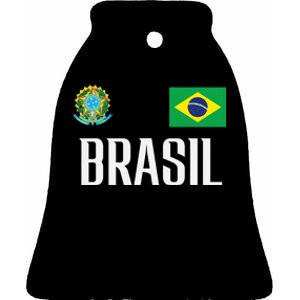 Brasil Flag Brazil Football Soccer Fan Ceramic Bell Ornament