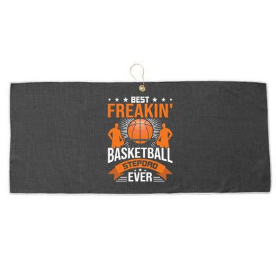 Best Freakin' Basketball Stepdad Ever Stepdad Cool Gift Large Microfiber Waffle Golf Towel