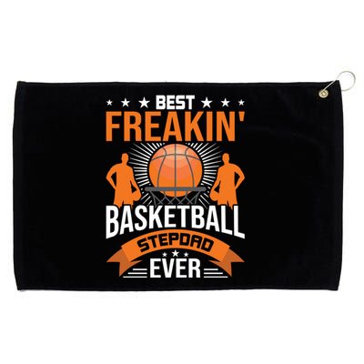 Best Freakin' Basketball Stepdad Ever Stepdad Cool Gift Grommeted Golf Towel