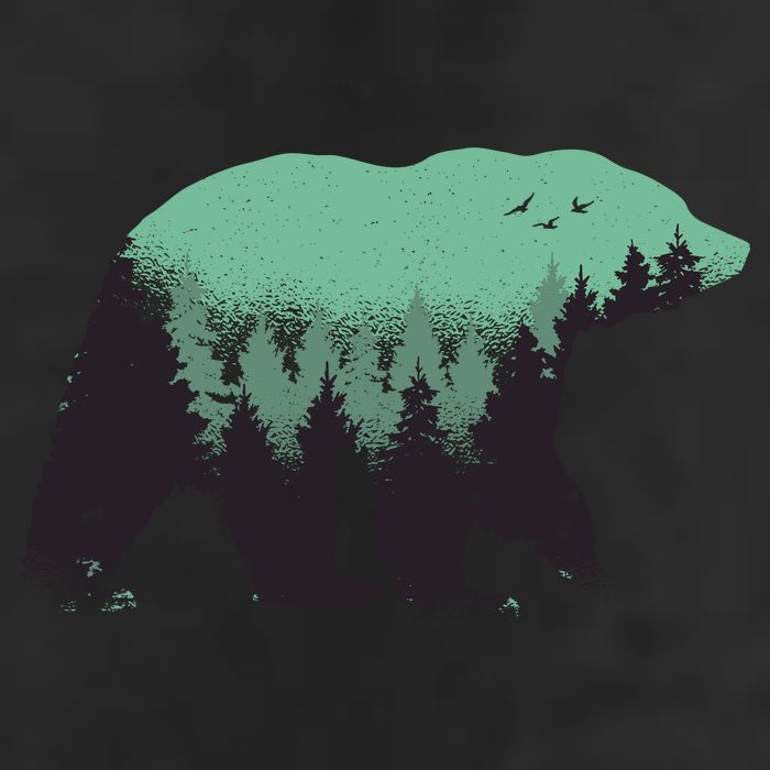 Bear Forest Garment-Dyed Heavyweight T-Shirt