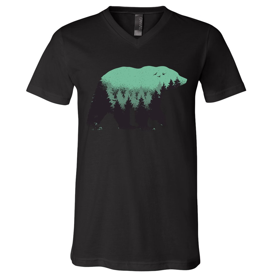 Bear Forest V-Neck T-Shirt