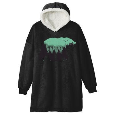 Bear Forest Hooded Wearable Blanket