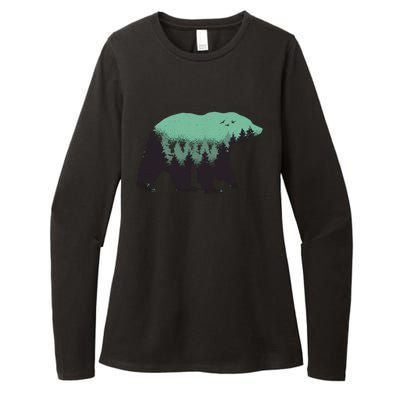 Bear Forest Womens CVC Long Sleeve Shirt