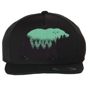 Bear Forest Wool Snapback Cap