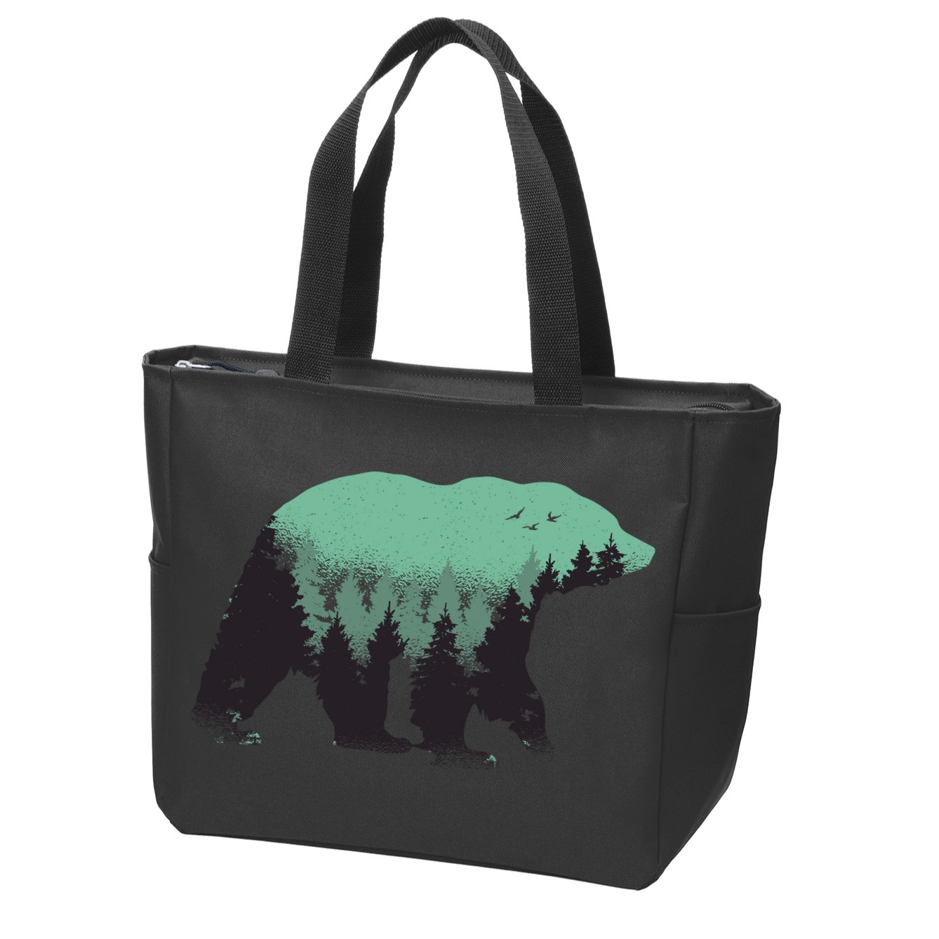 Bear Forest Zip Tote Bag