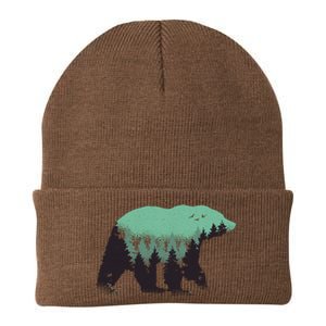 Bear Forest Knit Cap Winter Beanie