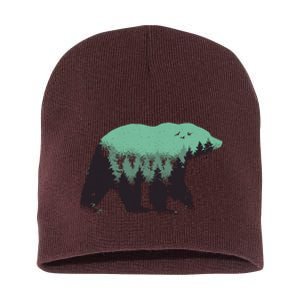 Bear Forest Short Acrylic Beanie