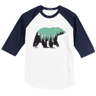 Bear Forest Baseball Sleeve Shirt