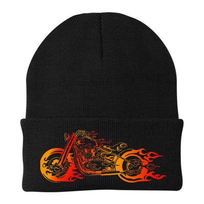 Bruning Fire Bobber Motorcycle Chopper Biker Motorbike Beanie