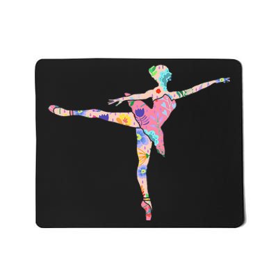 Ballerina Flower Ballet Dancer Danseur Danseuse Mousepad