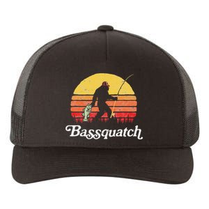 Bassquatch! Funny Bigfoot Fishing Outdoor Retro Cute Yupoong Adult 5-Panel Trucker Hat