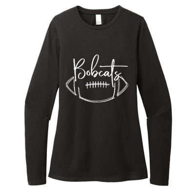 Bobcats Football Bobcat Pride School Spirit Sports Football Womens CVC Long Sleeve Shirt