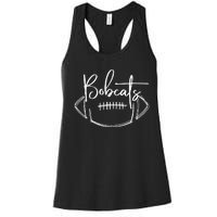 Bobcats Football Bobcat Pride School Spirit Sports Football Women's Racerback Tank