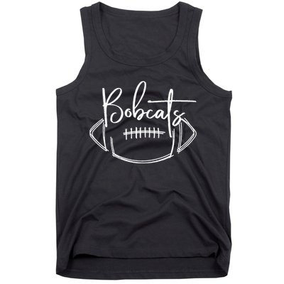 Bobcats Football Bobcat Pride School Spirit Sports Football Tank Top