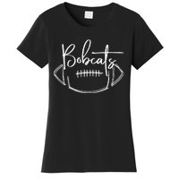 Bobcats Football Bobcat Pride School Spirit Sports Football Women's T-Shirt