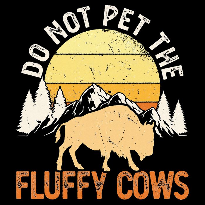 Buffalo Funny Bison Do Not Pet The Fluffy Cows Impact Tech Backpack