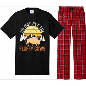 Buffalo Funny Bison Do Not Pet The Fluffy Cows Pajama Set