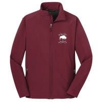 Buffalo Funny Bison Do Not Pet The Fluffy Cows Core Soft Shell Jacket