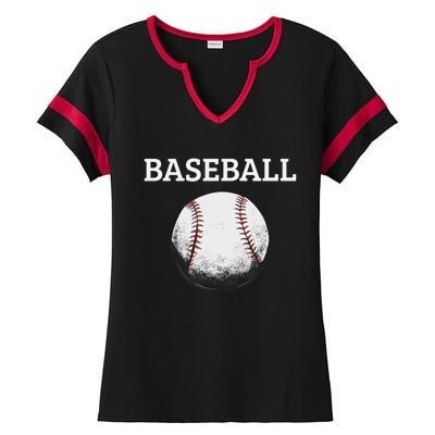 BASEBALL FAN Ladies Halftime Notch Neck Tee