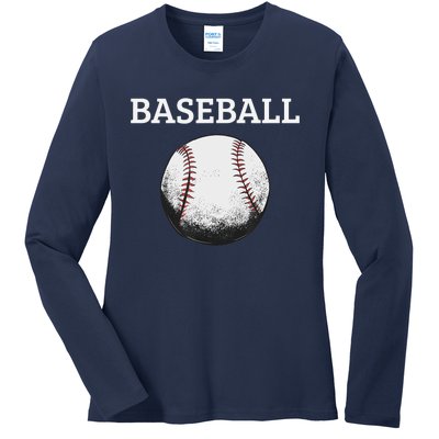 BASEBALL FAN Ladies Long Sleeve Shirt