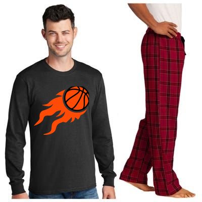 Basketball flames Long Sleeve Pajama Set