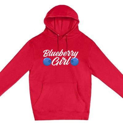 Blueberry Fruit Blueberry Gift Premium Pullover Hoodie