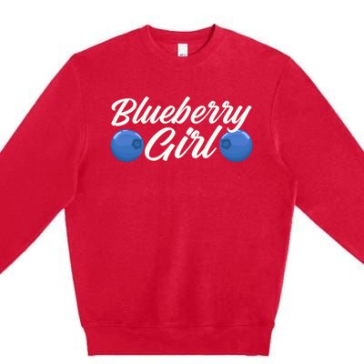 Blueberry Fruit Blueberry Gift Premium Crewneck Sweatshirt