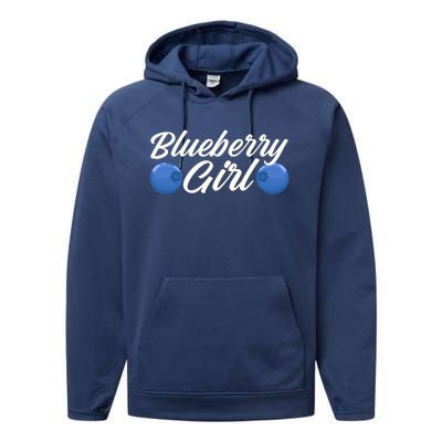 Blueberry Fruit Blueberry Gift Performance Fleece Hoodie