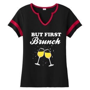 But First Brunch Funny Brunch Cool Gift Ladies Halftime Notch Neck Tee