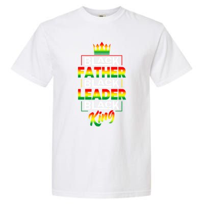 Black Father Black King African American Dad Juneteenth Funny Gift Garment-Dyed Heavyweight T-Shirt