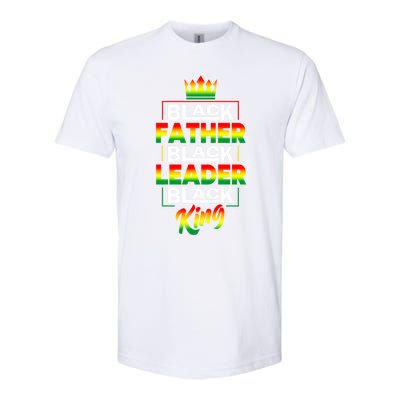 Black Father Black King African American Dad Juneteenth Funny Gift Softstyle CVC T-Shirt