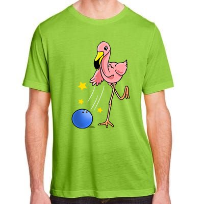 Bowling Flamingo Bowling Lover Gift Funny Gift Adult ChromaSoft Performance T-Shirt