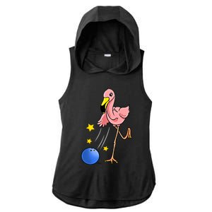 Bowling Flamingo Bowling Lover Gift Funny Gift Ladies PosiCharge Tri-Blend Wicking Draft Hoodie Tank