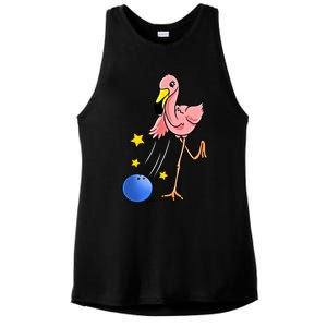 Bowling Flamingo Bowling Lover Gift Funny Gift Ladies PosiCharge Tri-Blend Wicking Tank