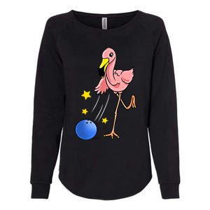 Bowling Flamingo Bowling Lover Gift Funny Gift Womens California Wash Sweatshirt